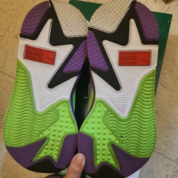 puma rsx green purple